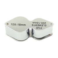 Лупа складная с двумя линзами 1154-双镜头-XX, диаметр: 18 мм, 12 мм. Увеличение: 10X, 20X