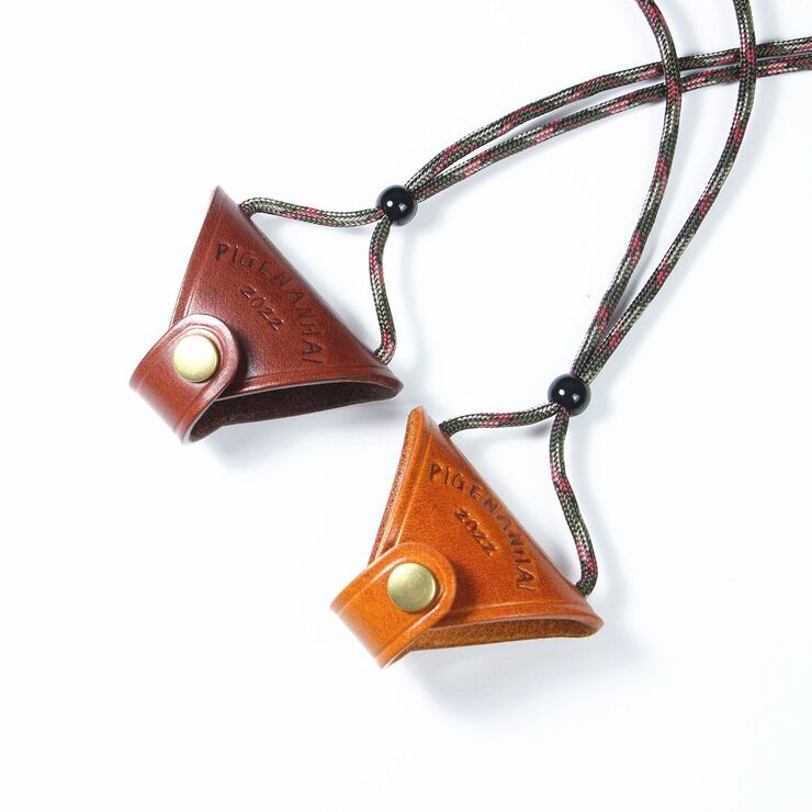 Genuine leather glasses case with string PGNH009