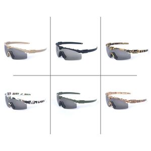 Safety shockproof tactical goggles +3 caps 军迷6色3.0套装