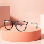 Combined frame (metal + TR90) or glasses with blue light protection, with spring hinges FA87041