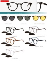 Оправа пластиковая из материала ацетат, с флексом + насадка солнцезащитная (клипон) Big City F3029