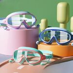 Очки для плавания детские (3-14 лет) водонепроницаемые с защитой от запотевания, с берушами и футляром, CF030-YU