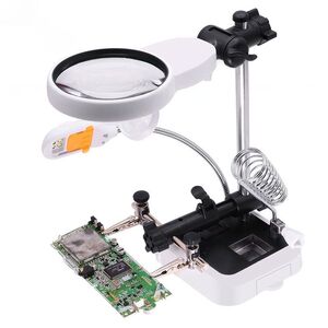 Tabletop multifunctional magnifying glass with backlight 16129DC-XX, magnification: 3,5X, 5X, 8X