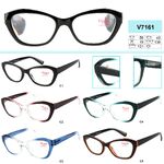 Ready-made plastic frame glasses Vizzini V7161, white lens, diopters from +1.00 to +4.00 (step 0.25) to +6.0 (0.50)