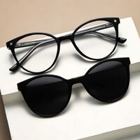 TR90 plastic frame with spring hinges + 5 polarized sun protection magnet clip-on set El Dorado EL1207