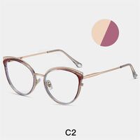 Combined frame (metal + TR90) or glasses with blue light protection, with spring hinges FA87240