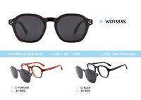 acetate plastic frames with a sun protection clip-on WD1333S