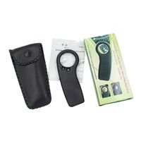 Portable pocket magnifier with backlight and UV light 21012-A, diameter: 30 mm, magnification: 30X
