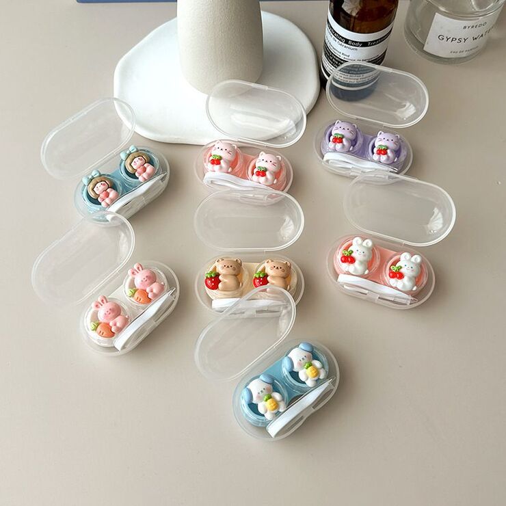 Мини-набор для мягких контактных линз PP-X56抱樱桃水果系