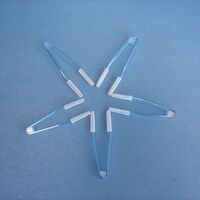 Tweezers, length 5 cm, with silicone tips, for working with contact lenses, blue colors QZ-2-1, order from 200 pieces