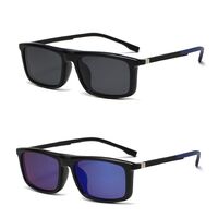 TR90/PC plastic frame + 5 polarized sun protection magnet clip-on set + leather bag El Dorado EL3302A