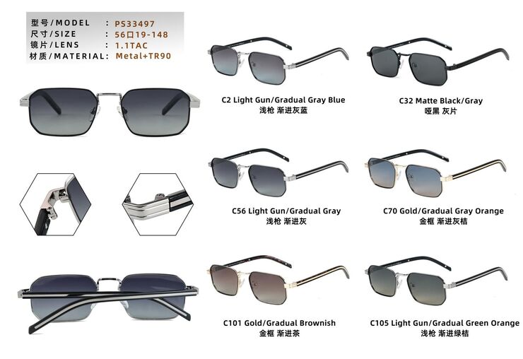 Polarized metal sunglasses for men Leke PS33497