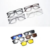 TR90 plastic frame with spring hinges + 5 polarized sun protection magnet clip-on set El Dorado EL1206