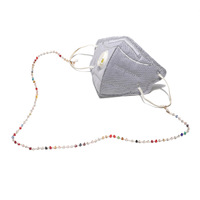 Металлическая цепочка со стразами для очков и масок GL1082