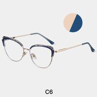 Combined frame (metal + TR90) or glasses with blue light protection, with spring hinges FA87269