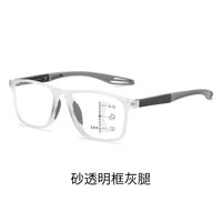 Photochromic plastic TR90 glasses for reading multi-focus, with protection Blue Cut, diopters from +1.00 to +4.00, KY520混合