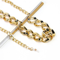 Braided twist glasses chain set of two-piece black and brown GB132