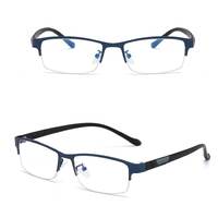 Metal eyeglasses F1690, diopters from 0.00 to -6.00, not centered