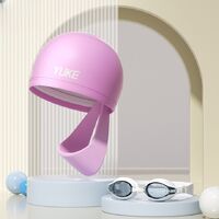 Шапочка для плавания силиконовая водонепроницаемая взрослая, с очками, YM1800-YU