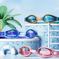 Swimming waterproof anti-fog goggles for kids (3-12 years), with earplugs, SC22-YU