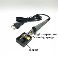 Soldering kit, 9 pieces, temperature-controlled soldering iron 60 W, powered by 220 volts