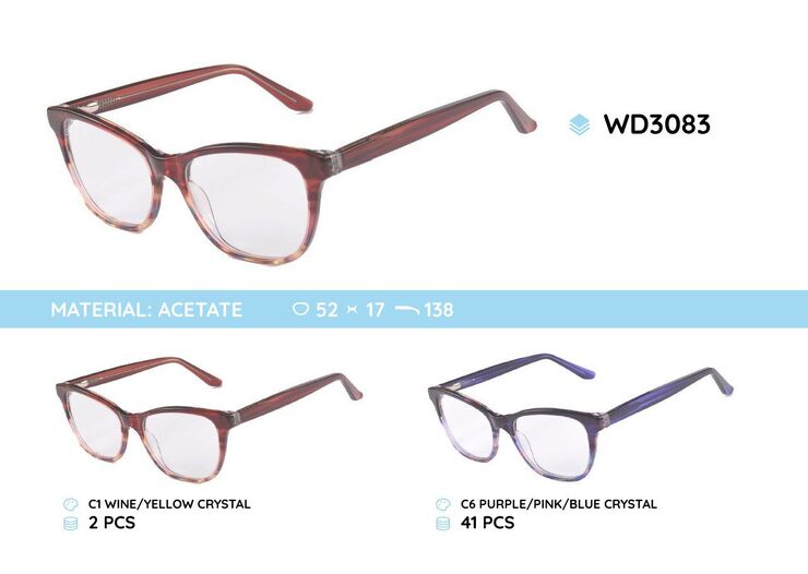 Plastic frames for glasses acetate material WD3086
