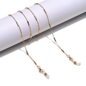 Gold-colored metal non-slip chain, with copper tube, for glasses and masks GL1294