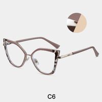 Combined frame (metal + TR90) or glasses with blue light protection, with spring hinges FA87315