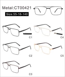 Metal frame with soft nose pad and spring hinges CT00421-DA