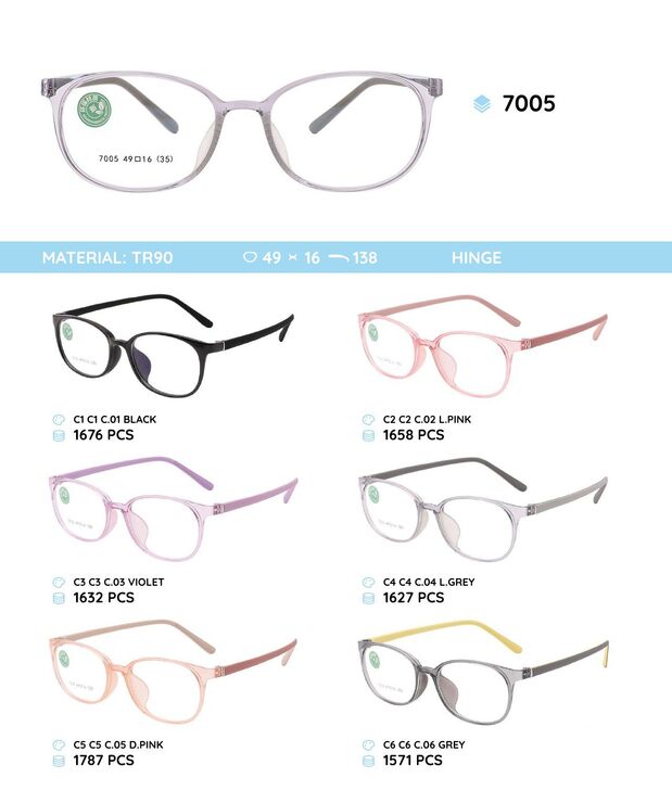 TR90 plastic eyeglasses frame for kids 7005TR