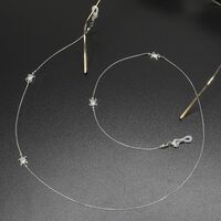 Металлическая нескользящая цепочка серебряного цвета, с подвеской в виде черепаха, для очков и масок GL400