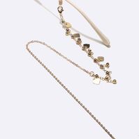 Металлическая нескользящая цепочка золотого цвета, со стразами и сердцем, для очков и масок GL1471