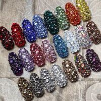 Set of rhinestones with flat bottom for decorating frames and glasses, 32 colors, size 2-6.5 mm, ~720 pcs. PD0002 