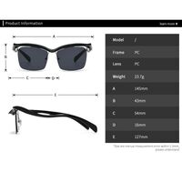 Пластиковые солнцезащитные очки в ретро стиле с квадратными линзами Elit LH169-EL