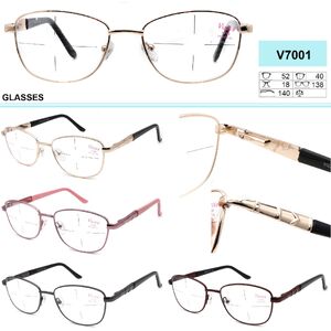 Eyeglasses for women with metal frames Vizzini V7001, dioptries from +1.00 to +5,00 (step 0,25); -1,00 to -8,00 (step 0,5)