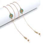 Металлическая нескользящая цепочка золотого цвета, c деревом жизни, для очков и масок GL1036