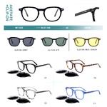 Plastic acetate frame + polarized clip-on Big City M1122S