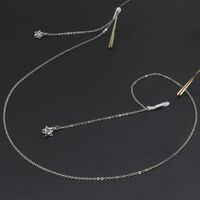 Metal non-slip chain, with pendant five-star zircon, for glasses and masks GL218