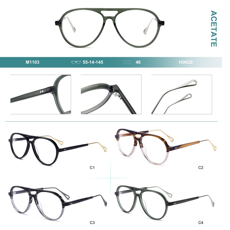 Acetate plastic frames for glasses Big City M1103