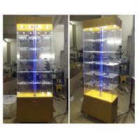 Стойка-витрина акриловая напольная вращающаяся для очков, оправ, футляров и аксессуаров 18006F-3, размер 176 * 58 см