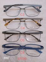 Metal frame for glasses with spring hinges 9709B