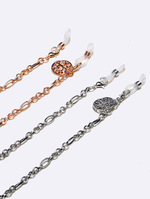 Набор из двух цепочек для очков с черными и белыми бусинами GM093