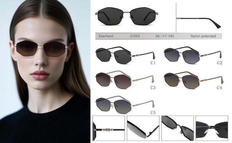 Polarized metal sunglasses with nylon lenses Eberhard EH21059