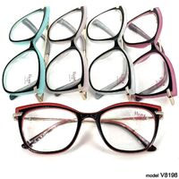 Ready-made plastic frame glasses for women Vizzini V8198, diopters from -4.00 to +4.00