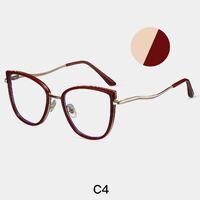 Combined frame (metal + TR90) or glasses with blue light protection, with spring hinges FA7149