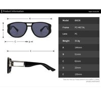 Plastic + metal retro square sunglasses Elit 86636-EL