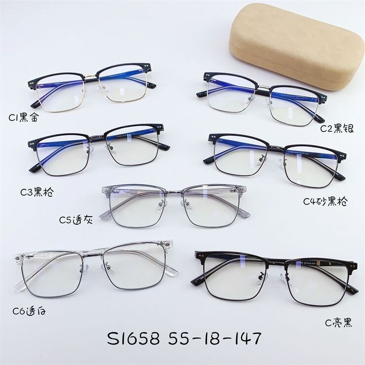 Hybrid frame, metal +tr90, with Blue Block protection SANTA S1658