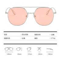 Metal sunglasses with UV400 protection 2845-GT
