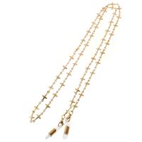 Metal non-slip chain, with airplane and beads, for glasses and masks GL075