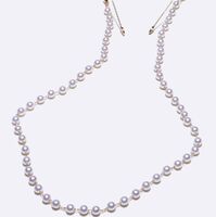 Металлическая нескользящая цепочка золотого цвета, с белым жемчугом, для очков и масок GL1380